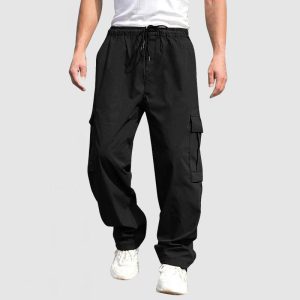 Men's Casual Sport Street Loose Pants - Black
