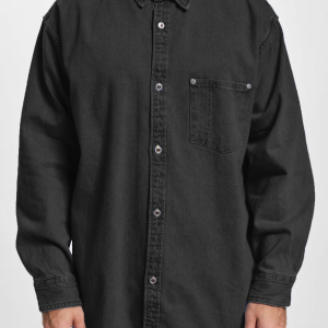 Men's Vintage Workwear Casual Denim Jacket - Black