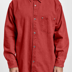 Men's Vintage Workwear Casual Denim Jacket - Red