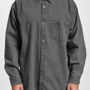 Men's Vintage Workwear Casual Denim Jacket - Dark Grey