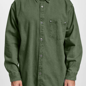 Men's Vintage Workwear Casual Denim Jacket - Green