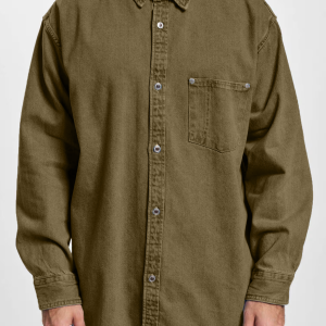 Men's Vintage Workwear Casual Denim Jacket - Army