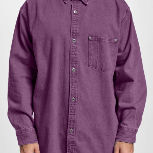 Men's Vintage Workwear Casual Denim Jacket - Purple