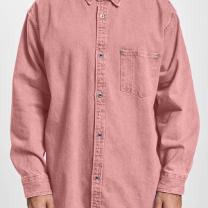 Men's Vintage Workwear Casual Denim Jacket - Pink