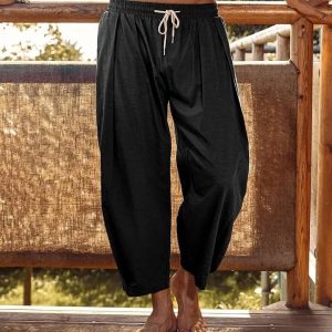 Loose Yoga Pants With Pockets - Black