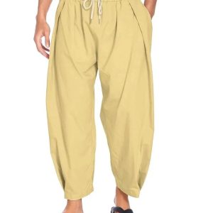 Loose Yoga Pants With Pockets - Dark Khaki