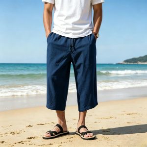 3/4 Shorts Casual Trousers - Navy