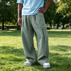 Cargo Loose Fit Cotton Pants - Army