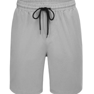 Casual Cotton Athletic Shorts - Light Grey