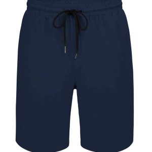 Casual Cotton Athletic Shorts - Navy Blue