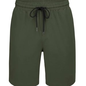 Casual Cotton Athletic Shorts - Army Green