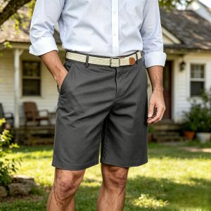 Classic Leisure Cotton Shorts - Dark Gray
