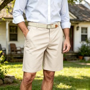 Classic Leisure Cotton Shorts - Beige