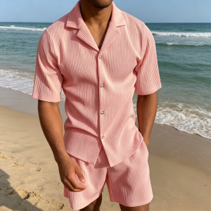 Coastal Chic Stripe Matching Sets - Pink