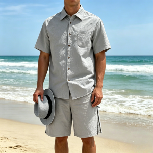 Cozy Cotton Shirt Sets - Grey