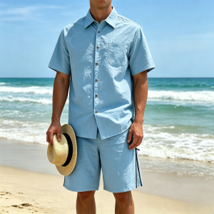 Cozy Cotton Shirt Sets - Blue