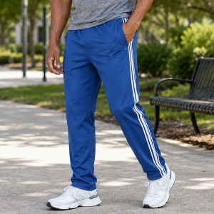 Men’s Side Stripe Athletic Pants - Blue