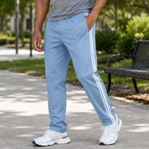 Men’s Side Stripe Athletic Pants - Fog Blue