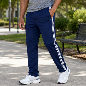 Men’s Side Stripe Athletic Pants - Navy