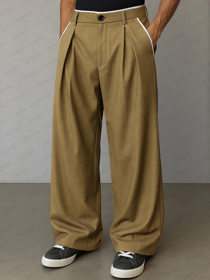 MivanityModernContrastTrimStraightCutPantsKhaki1.jpg
