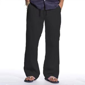 Oversized Men's Casual Shorts - Black