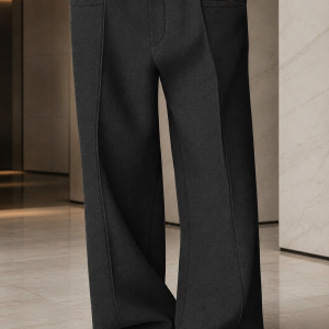 Timeless Silhouette Straight Leg Pants - Black