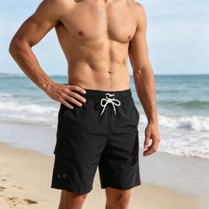 Versatile Breathable Hybrid Board Shorts - Black