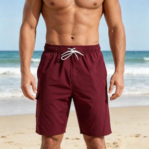 Versatile Breathable Hybrid Board Shorts - Red