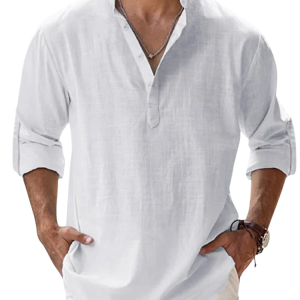 Men’s Coastal Linen Shirt - White