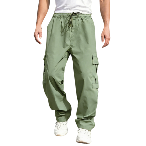 Men's Casual Sport Street Loose Pants - Sage green