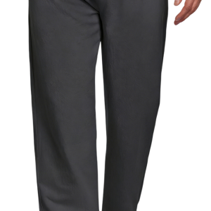 Men's Cotton Linen Blend Casual Beach Pants Relaxed Fit With Elastic Waistband And Drawstring Detail - Dark Gray