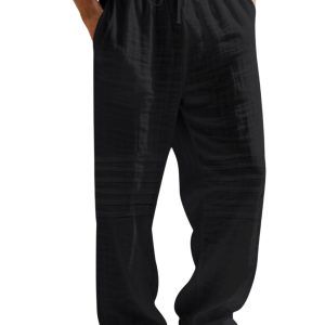 Men’s Linen Summer Pants - Black