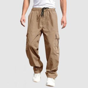 Men's Casual Sport Street Loose Pants - Khaki